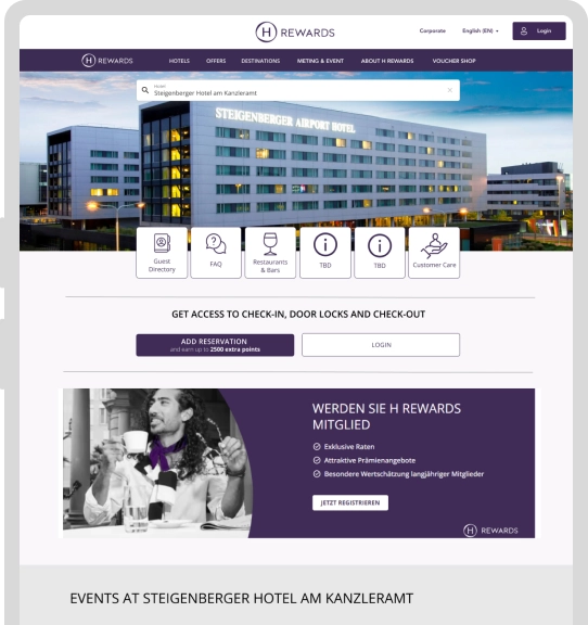 Example: H Rewards is a hotel loyalty program offering exclusive benefits and rewards